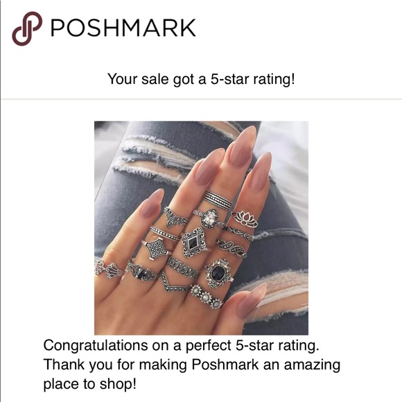 5⭐️ FAV BESTSELLER 15 Piece Silver Midi Ring Set - Picture 8 of 8